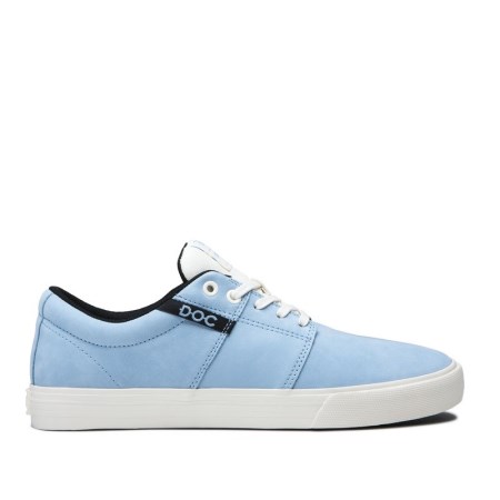 Supra Stacks II Vulc Mens Low Tops Shoes Light Blue UK 07MRG